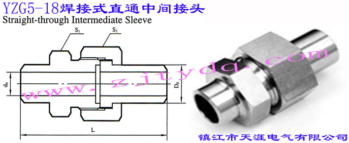 YZG5-18 焊接式直通中間接頭Straight-through Intermediate Connector